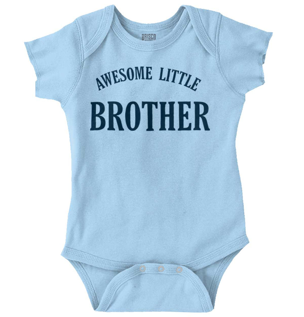 Awesome Little Brother Romper Bodysuit-Direct To Garment Print-Brisco Baby