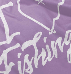 I Love Fishing Ruffled Trim T-Shirt-Direct To Garment Print-Brisco Baby