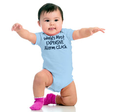 Alarm Clock Romper Bodysuit-Direct To Garment Print-Brisco Baby