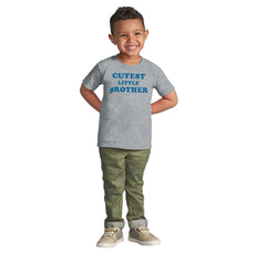 Cutest Little Brother Infant Toddler T Shirt-Direct To Garment Print-Brisco Baby
