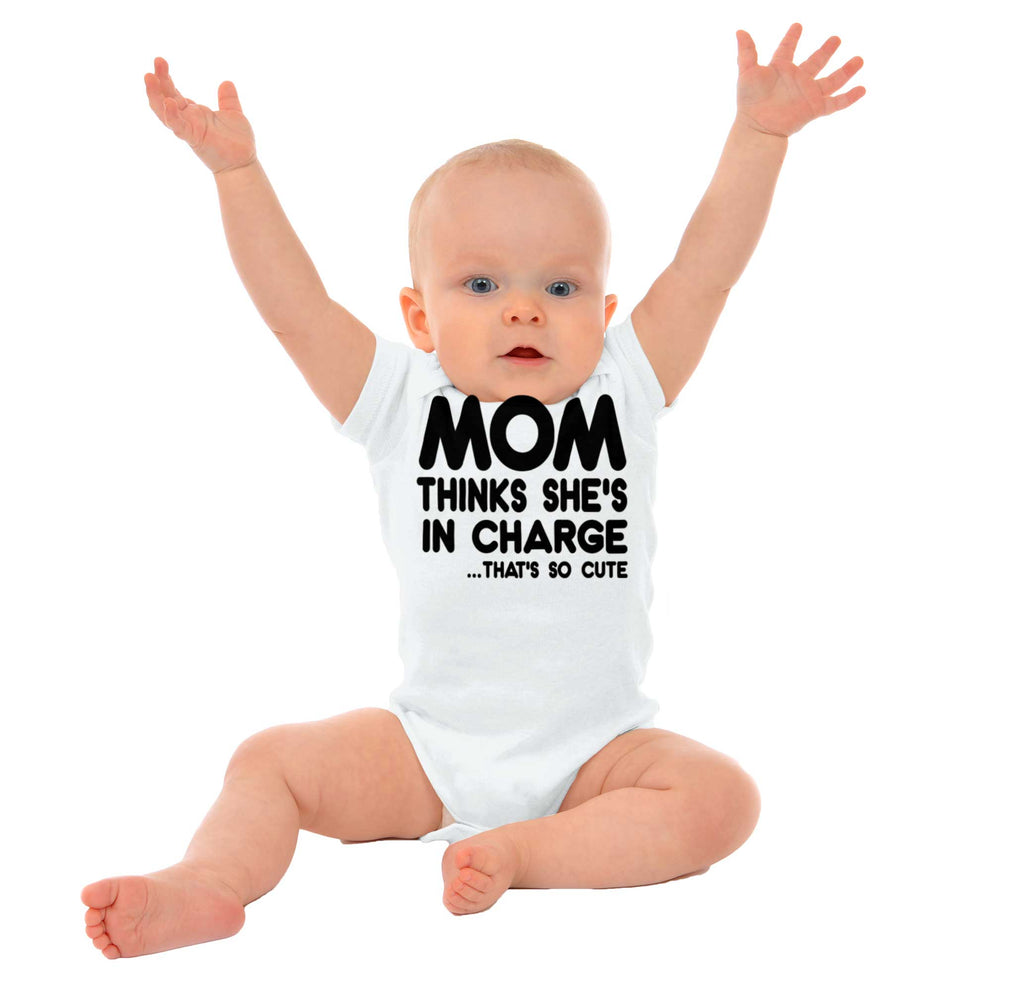 In Charge Romper Bodysuit-Direct To Garment Print-Brisco Baby