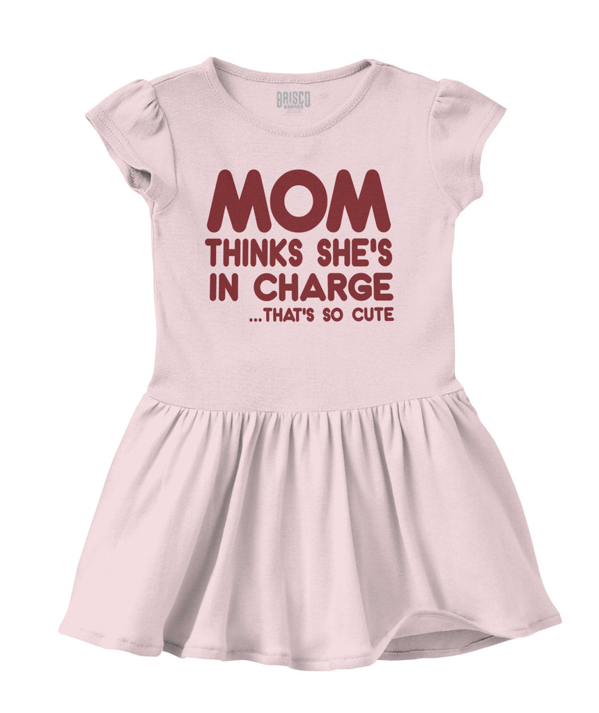 In Charge Solid Baby Infant Dress-Direct To Garment Print-Brisco Baby