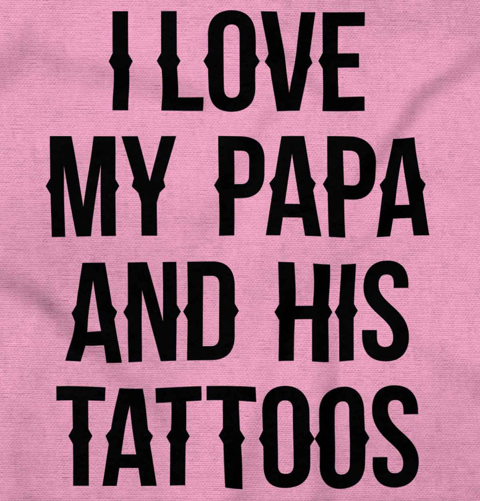 I Love Papa And Tattoos Infant Baby Bib-Direct To Garment Print-Brisco Baby