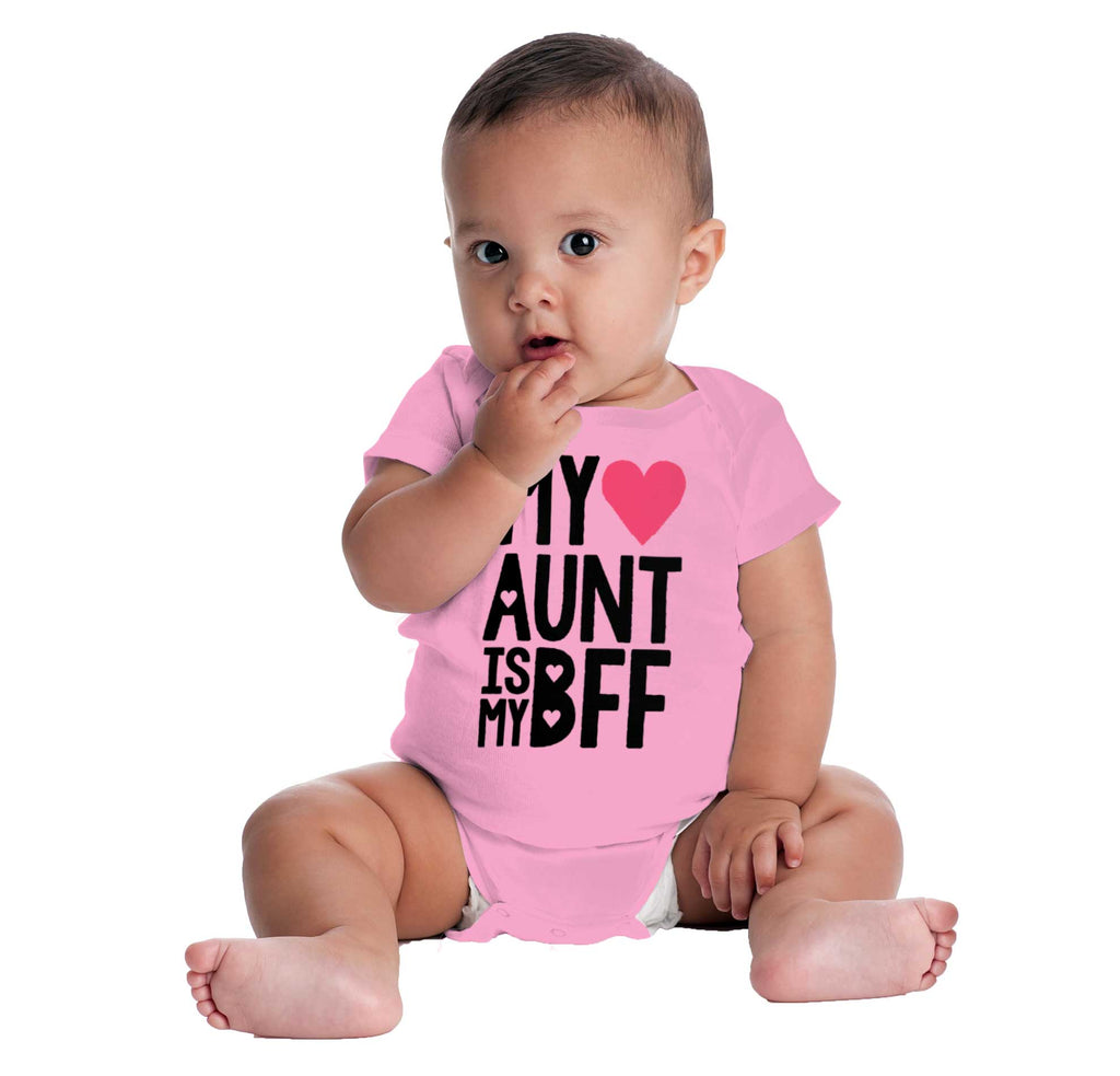 Aunt Is My BFF Romper Bodysuit-Direct To Garment Print-Brisco Baby