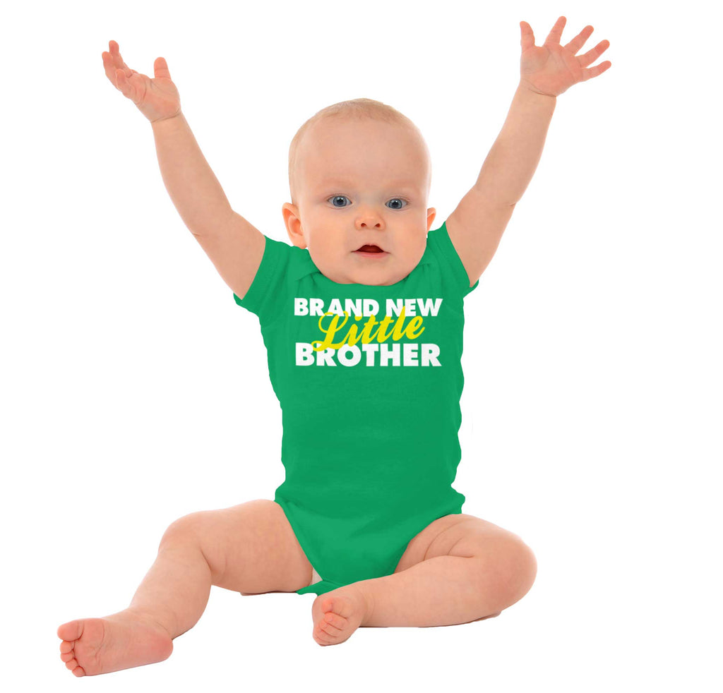 Brand New Little Brother Romper Bodysuit-Direct To Garment Print-Brisco Baby