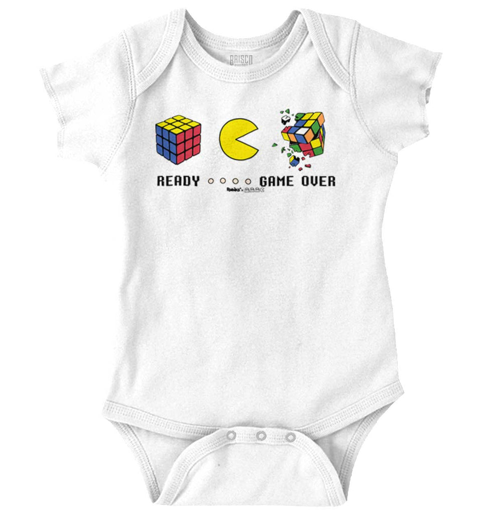 Pac-Man Ready Rubik's Romper Bodysuit-Direct To Garment Print-Brisco Baby