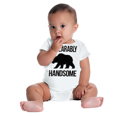 Unbearably Handsome Romper Bodysuit-Direct To Garment Print-Brisco Baby