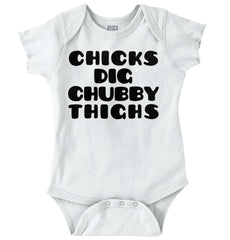 Chubby Thighs Romper Bodysuit-Direct To Garment Print-Brisco Baby