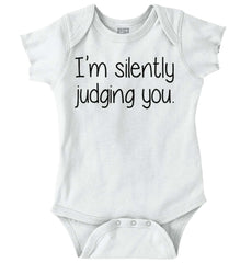 Silently Judging You Romper Bodysuit-Direct To Garment Print-Brisco Baby