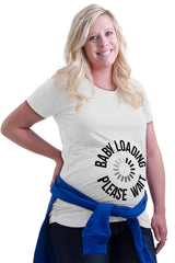 Baby Loading Please Wait Maternity T-Shirt-Direct To Garment Print-Brisco Baby