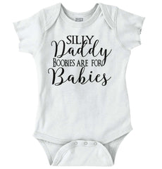 Boobies For Babies Romper Bodysuit-Direct To Garment Print-Brisco Baby