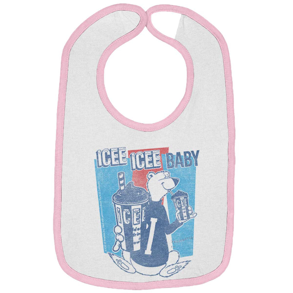 Polar Icee Baby Trimmed Colored Velcro Bib-Direct To Garment Print-Brisco Baby