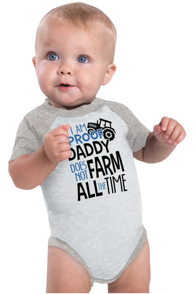 Farm All The Time Raglan Romper Bodysuit-Direct To Garment Print-Brisco Baby
