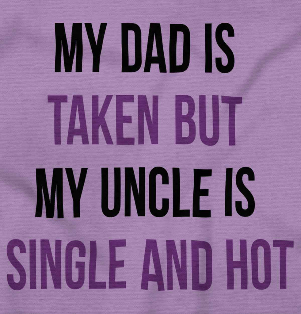 Dad Taken Uncle Sing Toddler Ruffled Trim T-Shirt-Direct To Garment Print-Brisco Baby