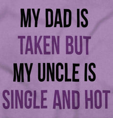 Dad Taken Uncle Sing Toddler Ruffled Trim T-Shirt-Direct To Garment Print-Brisco Baby