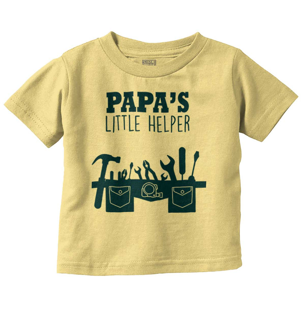 Papa's Little Helper Infant Toddler T Shirt-Direct To Garment Print-Brisco Baby