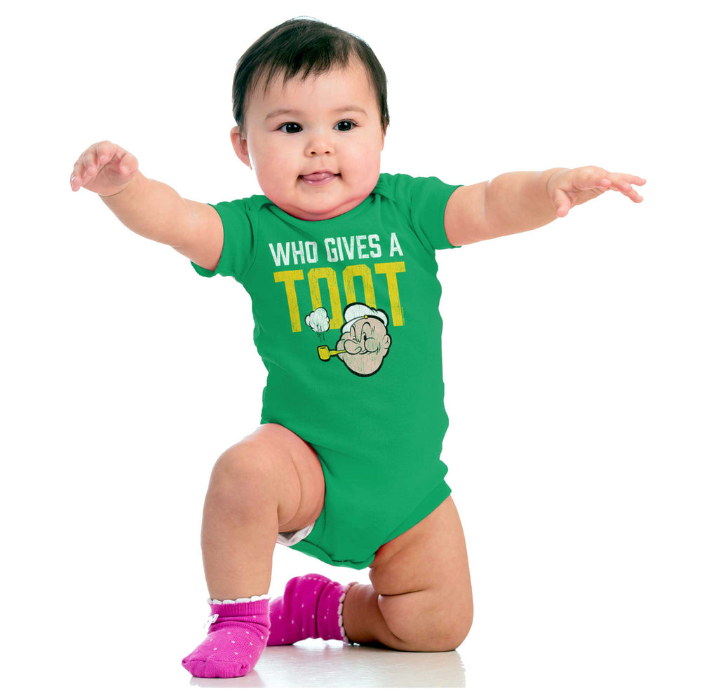 Who Gives A Toot Romper Bodysuit-Direct To Garment Print-Brisco Baby
