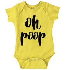 Oh Poop Romper Bodysuit-Direct To Garment Print-Brisco Baby