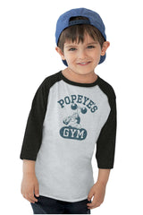 Popeye's Gym Toddler Baseball-Direct To Garment Print-Brisco Baby