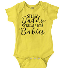 Boobies For Babies Romper Bodysuit-Direct To Garment Print-Brisco Baby