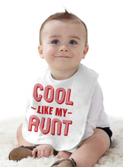 Cool Like My Aunt Infant Baby Bib-Direct To Garment Print-Brisco Baby