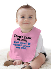Smell From Dad Infant Baby Bib-Direct To Garment Print-Brisco Baby