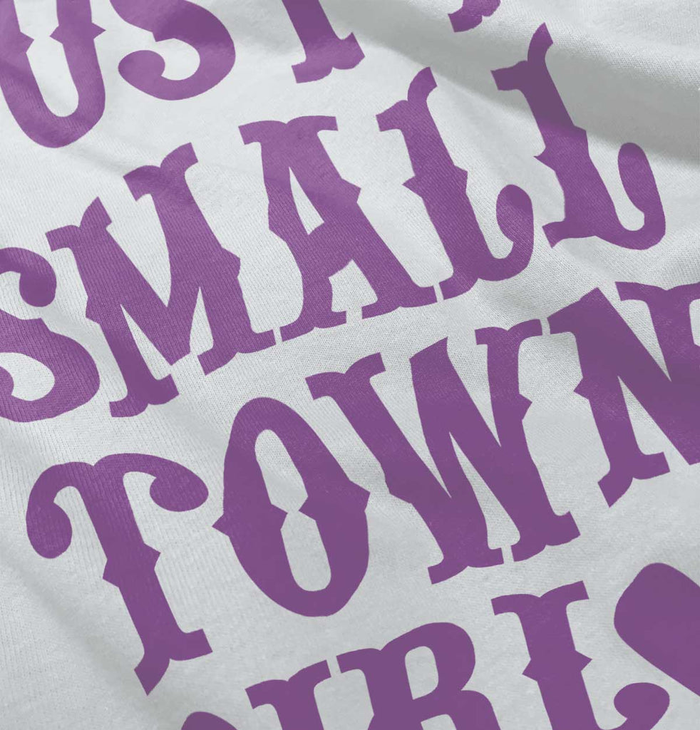 Small Town Girl Toddler Ruffled Trim T-Shirt-Direct To Garment Print-Brisco Baby