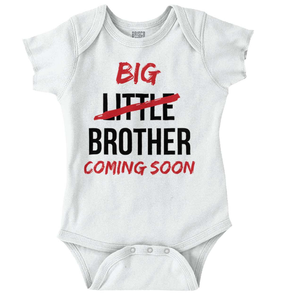 Big Brother Coming Soon Romper Bodysuit-Direct To Garment Print-Brisco Baby