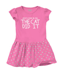 Cat Did It Baby Polka Dot Skirt Dress-Direct To Garment Print-Brisco Baby