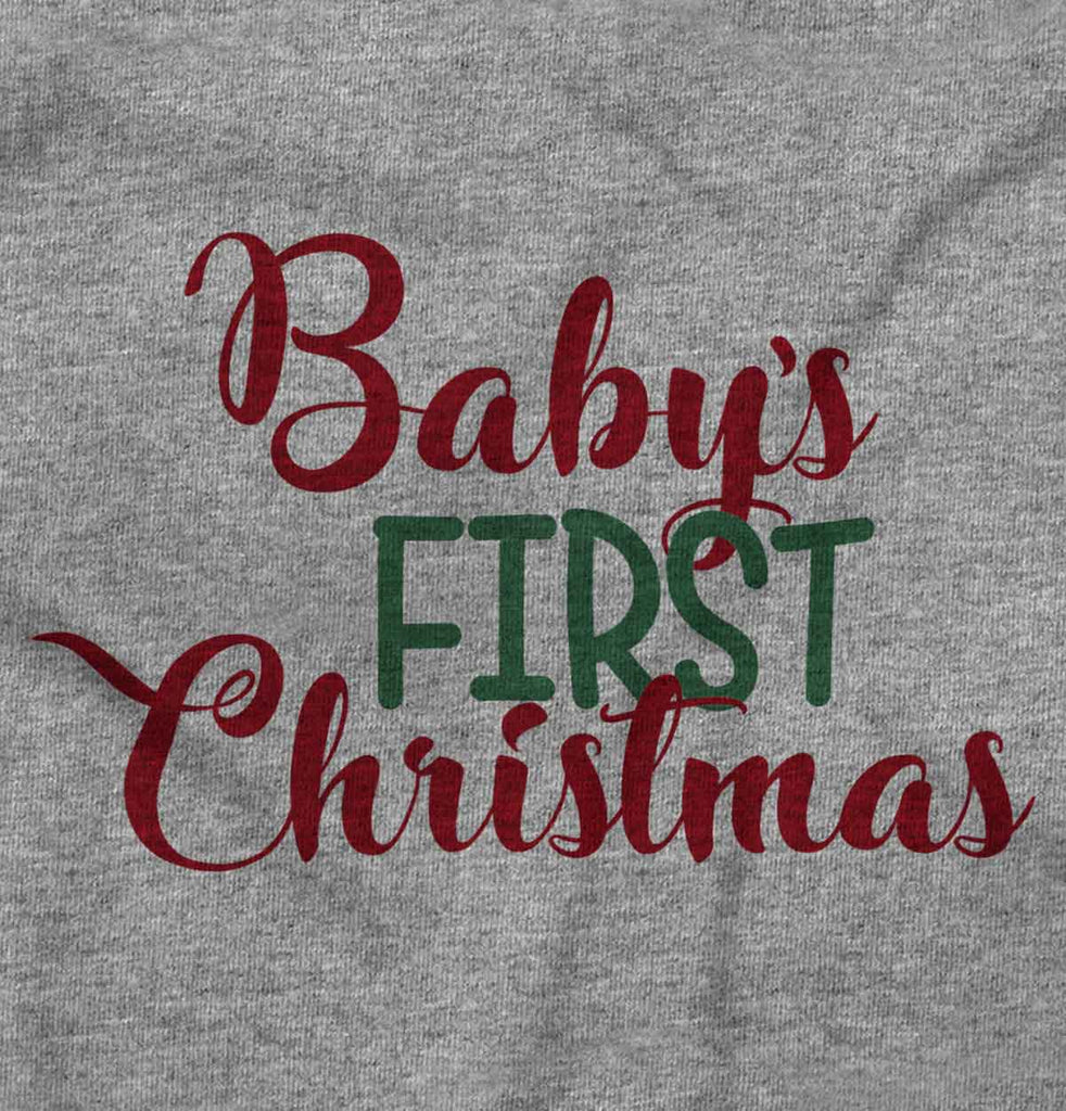 Baby's First Christmas Romper Bodysuit-Direct To Garment Print-Brisco Baby