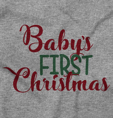 Baby's First Christmas Romper Bodysuit-Direct To Garment Print-Brisco Baby