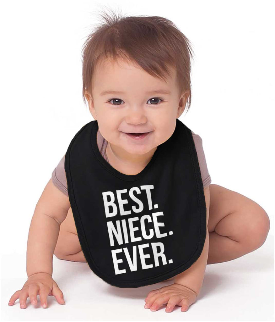 Best Niece Ever Infant Baby Bib-Direct To Garment Print-Brisco Baby