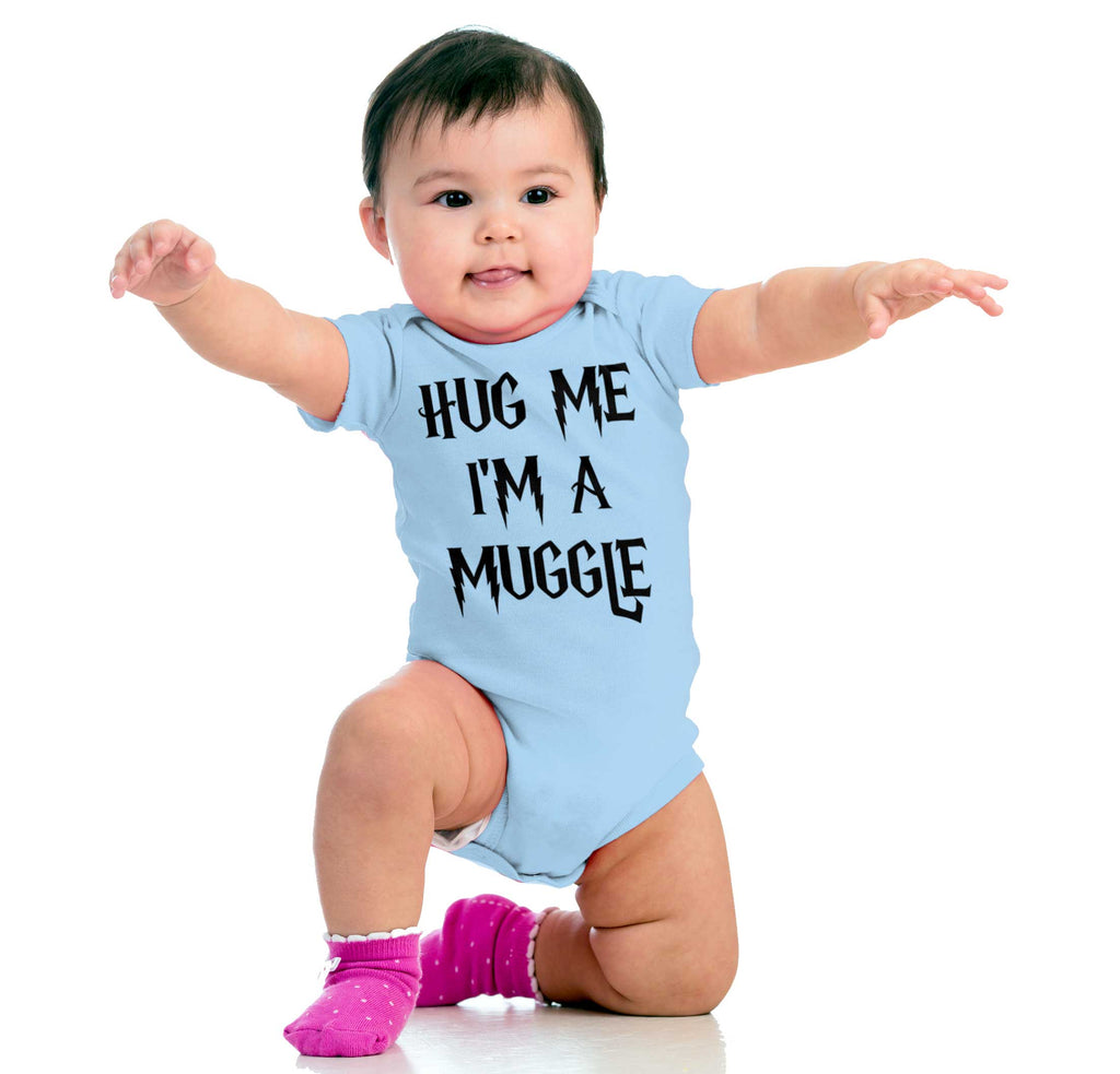 Hug Me I'm A Muggle Romper Bodysuit-Direct To Garment Print-Brisco Baby