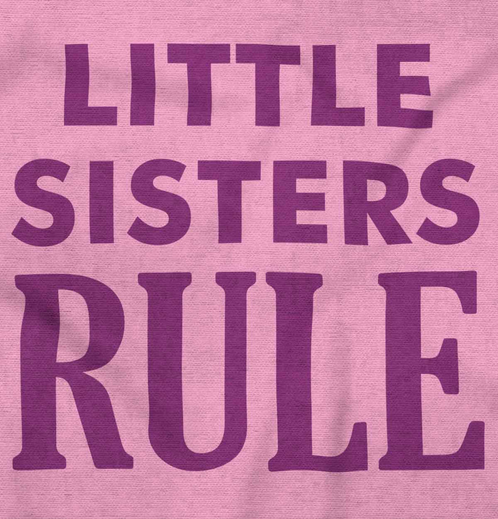 Little Sisters Rule Romper Bodysuit-Direct To Garment Print-Brisco Baby