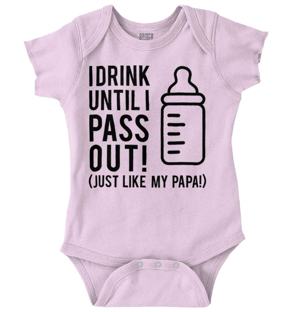 Drink Until I Pass Out Romper Bodysuit-Direct To Garment Print-Brisco Baby