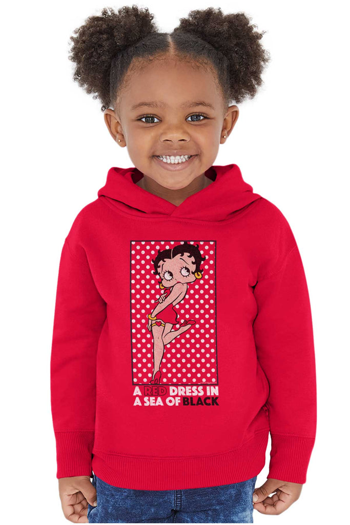 Red Dress Toddler Pullover Hoodie-Direct To Garment Print-Brisco Baby