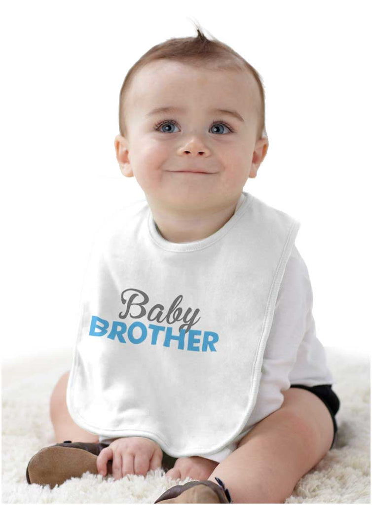 Baby Brother Infant Baby Bib-Direct To Garment Print-Brisco Baby