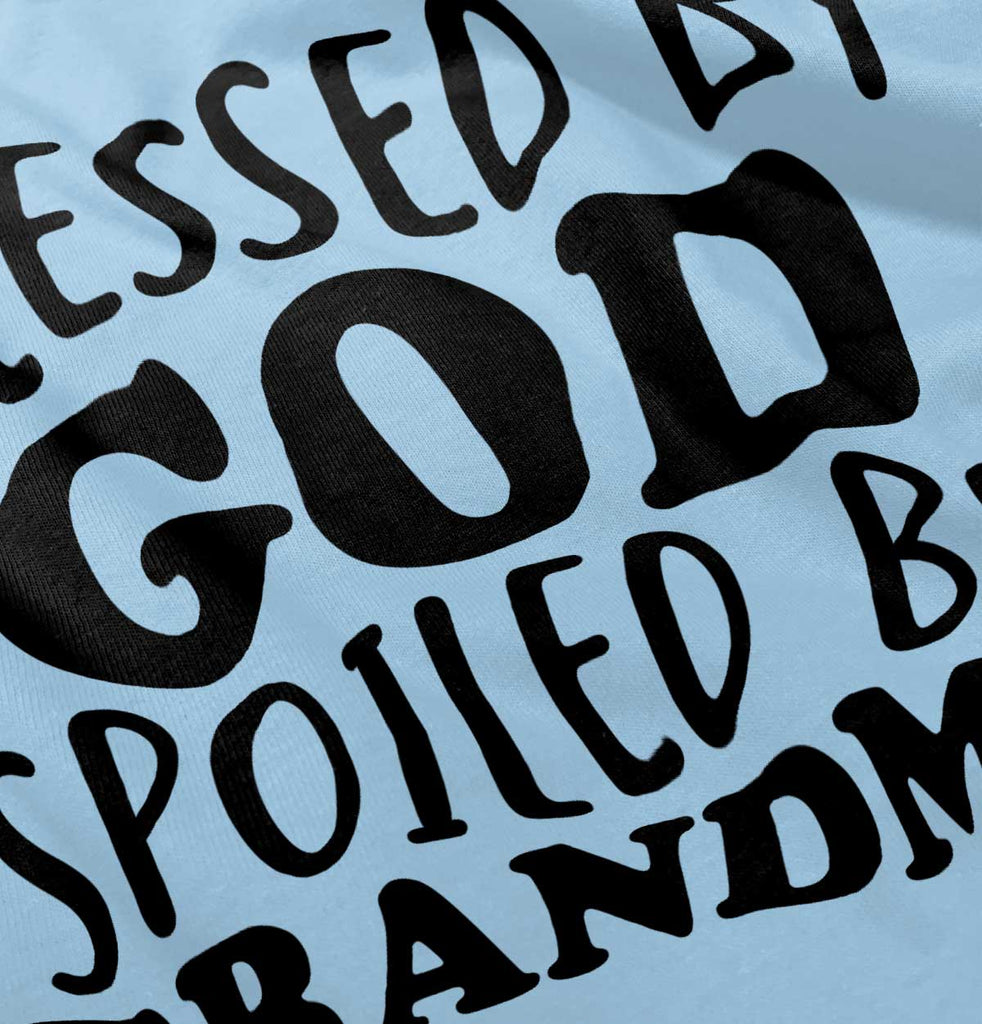 Blessed By God Spoiled By Grandma Romper Bodysuit-Direct To Garment Print-Brisco Baby