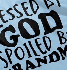 Blessed By God Spoiled By Grandma Romper Bodysuit-Direct To Garment Print-Brisco Baby