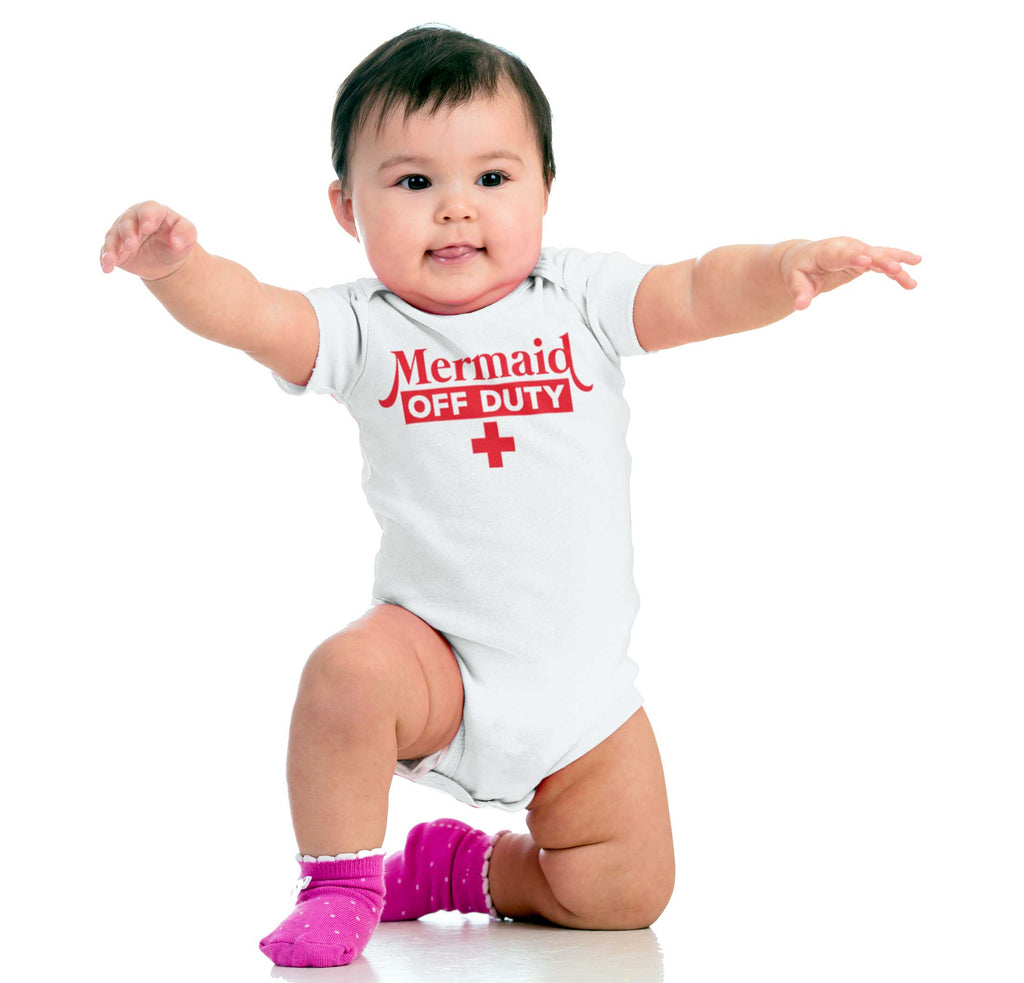 Mermaid Off Duty Romper Bodysuit-Direct To Garment Print-Brisco Baby