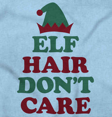 Elf Hair Don't Care Infant Baby Bib-Direct To Garment Print-Brisco Baby