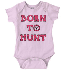 Cute Born To Hunt Deer Romper Bodysuit-Direct To Garment Print-Brisco Baby