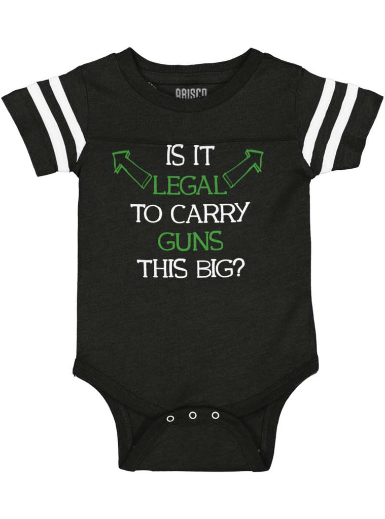 Is It Legal Football Romper Bodysuit-Direct To Garment Print-Brisco Baby