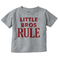 Little Bros Rule Infant Toddler T Shirt-Direct To Garment Print-Brisco Baby