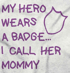 Hero Wears Badge Solid Baby Infant Dress-Direct To Garment Print-Brisco Baby