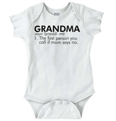Grandma Defined Romper Bodysuit-Direct To Garment Print-Brisco Baby