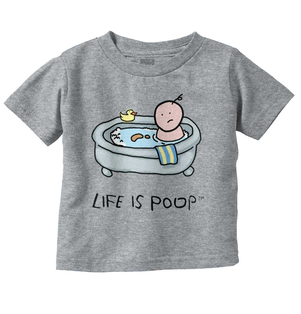 Poop in Bath Infant Toddler T Shirt-Direct To Garment Print-Brisco Baby