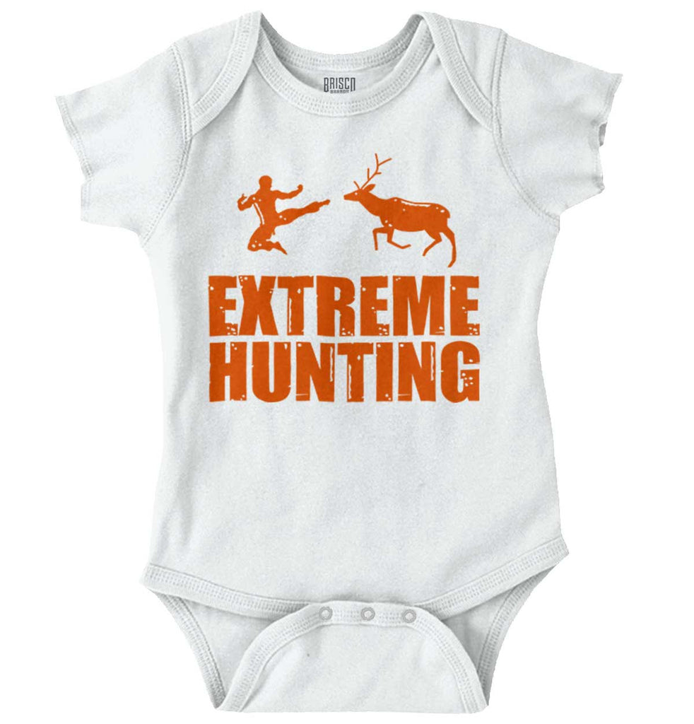 Extreme Deer Hunting Romper Bodysuit-Direct To Garment Print-Brisco Baby