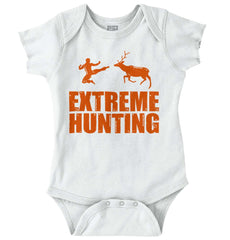 Extreme Deer Hunting Romper Bodysuit-Direct To Garment Print-Brisco Baby