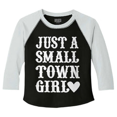 Small Town Girl Toddler Baseball-Direct To Garment Print-Brisco Baby
